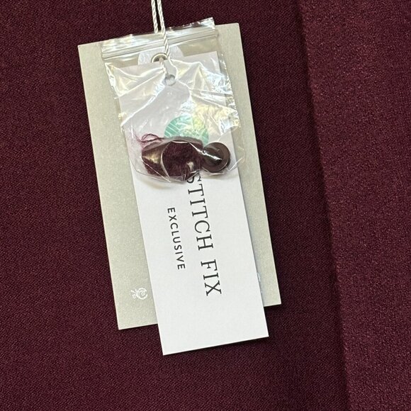 Evolution By Cyrus Ancho Chile Burgundy Myna Button Sleeve Open Cardigan Medium - Picture 4 of 12